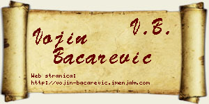 Vojin Bačarević vizit kartica
